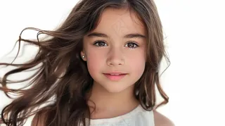 欧美儿童女孩金发人像摄影图