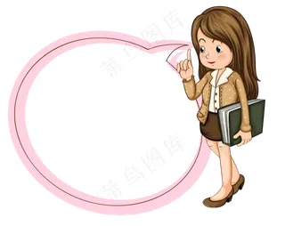 卡通聊天对话方框气泡可爱边框PNG透明免抠装饰图案 PS设计