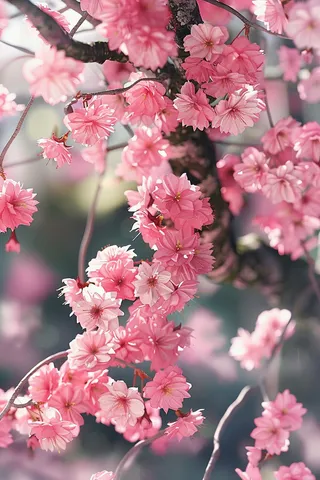 春日樱花花朵摄影图