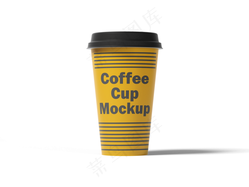 单色背景简约塑料咖啡杯样机27