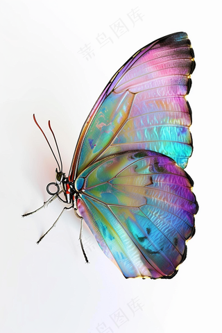 瓢虫七星瓢虫植物春天昆虫摄影图