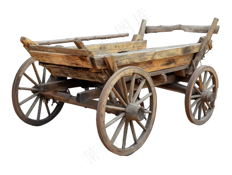 老旧木推车