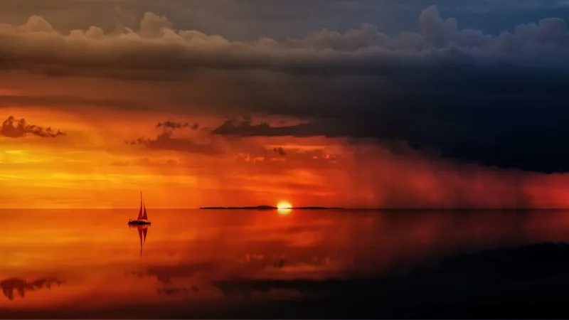 夕阳晚霞图片