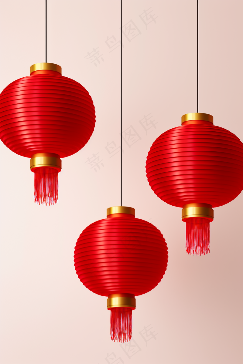 中国红灯笼喜庆节日摄影图