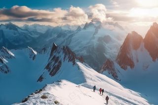 雪山山峰冰雪背景