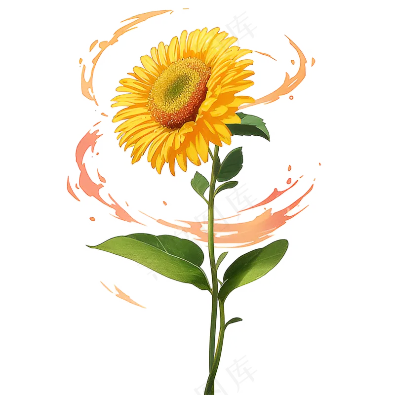 黄色向日葵免抠素材78