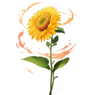 黄色向日葵免抠素材78