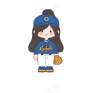 棒球女孩 免抠素材透明底