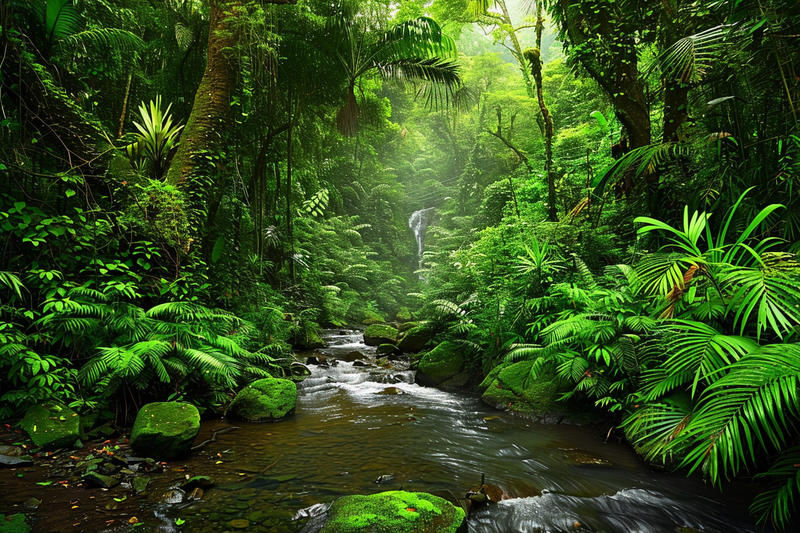 山林森林绿色大自然风景摄影图