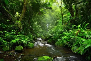 山林森林绿色大自然风景摄影图