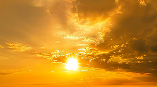 清晨日出朝霞云层山川摄影图