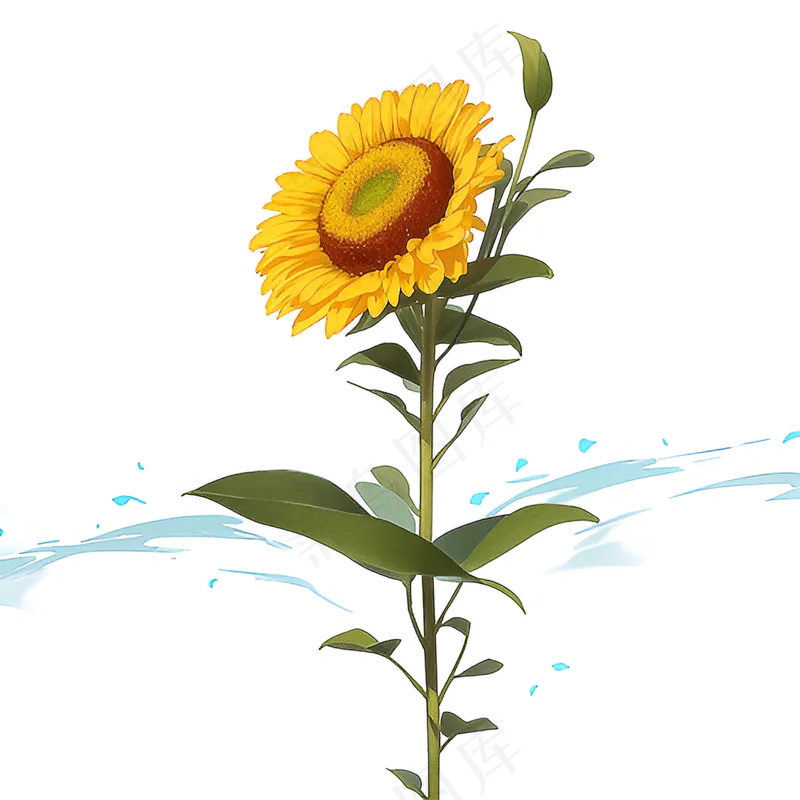 黄色向日葵免抠素材106