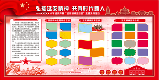 延安精神 活动展板