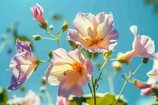 芙蓉花鲜花摄影图