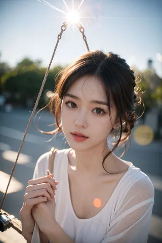 甜美系美女AI设计