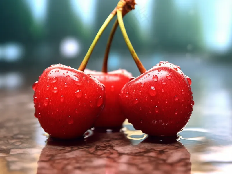 红樱桃车厘子水果新鲜摄影图(3696x2784)