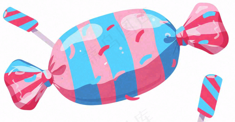 糖果甜蜜卡通插画免抠(1504x784)