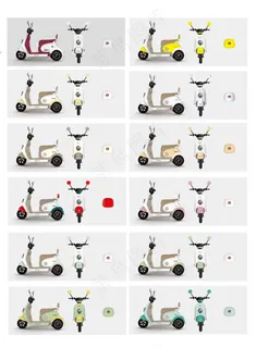 三轮车贴花配色