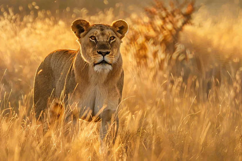 狮子雄狮动物非洲大草原保护动物摄影图(1344x896)