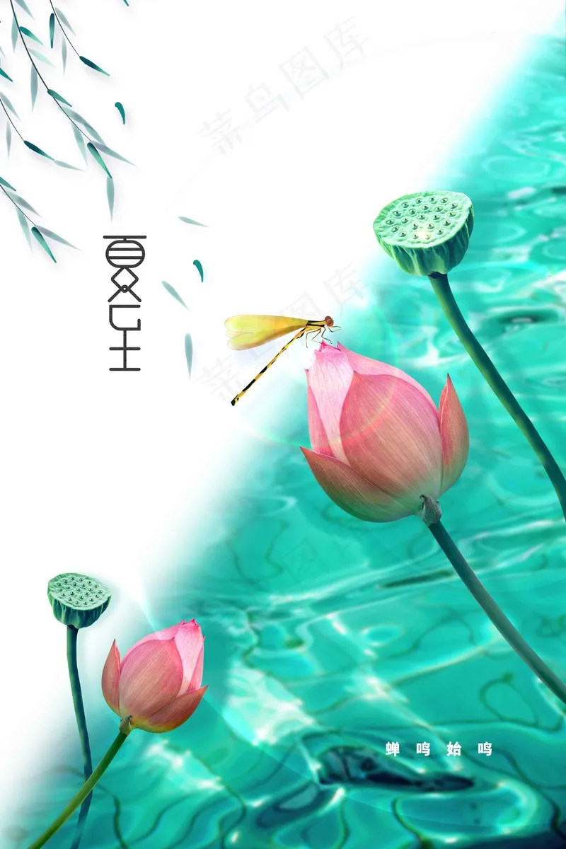 夏至节气传统活动海报psd模版下载