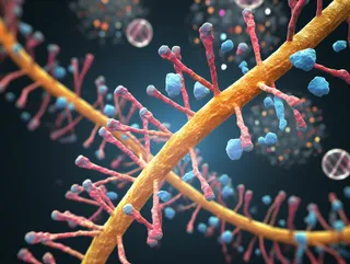 医疗细菌病毒细胞3D渲染图