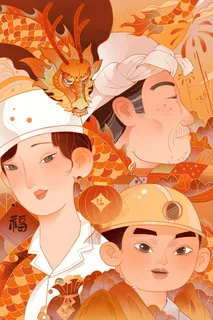 龙年新春插画