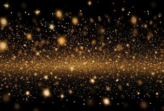 黑金色大气闪光粒子金色尘粉光晕灯光摄影背景图