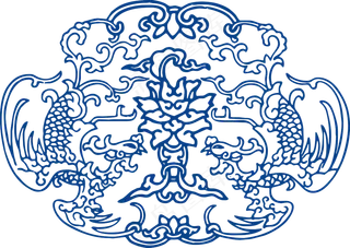 古代青花瓷图案花纹中国风图案祥云纹理传统图腾PNG免扣素材