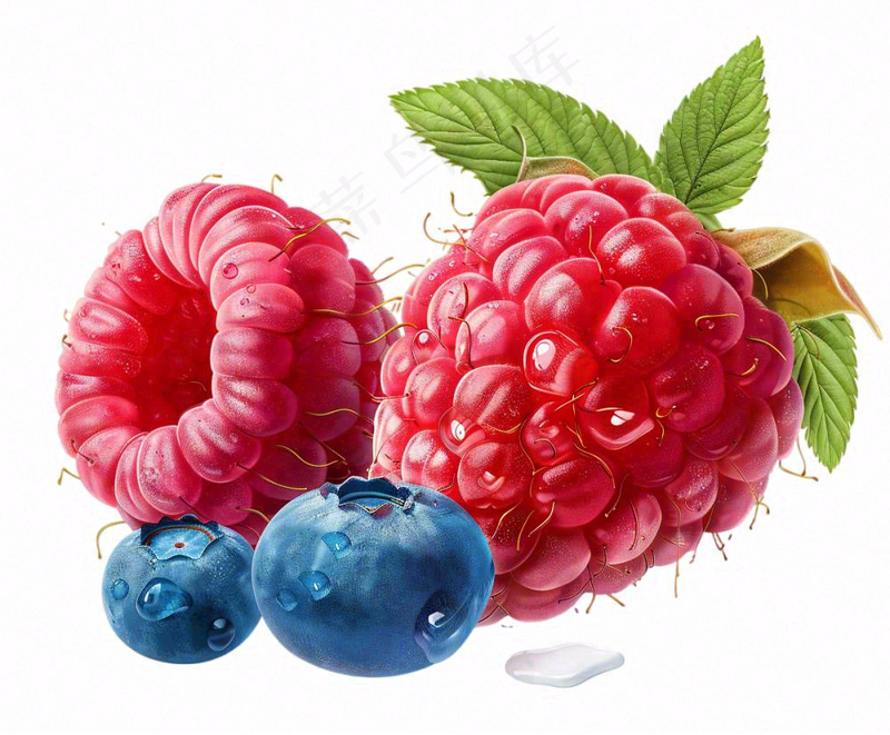 树莓蓝莓水果实物免抠