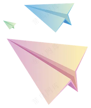 卡通手绘箭头纸飞机PNG免抠元素图片海报背景儿童装饰漂浮
