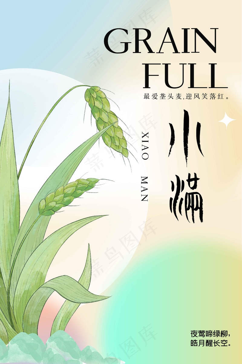 小满节气传统活动海报psd模版下载