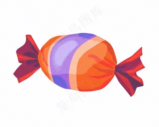 糖果彩色卡通插画免抠