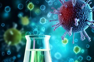 医疗细菌病毒细胞3D渲染图