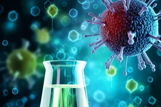 医疗细菌病毒细胞3D渲染图