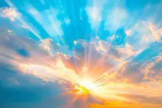 蓝天白云天气天空摄影图