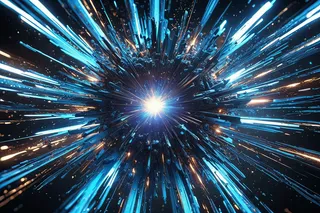 抽象金属粒子爆炸图片