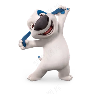 免抠拉着耳朵的卡通小狗