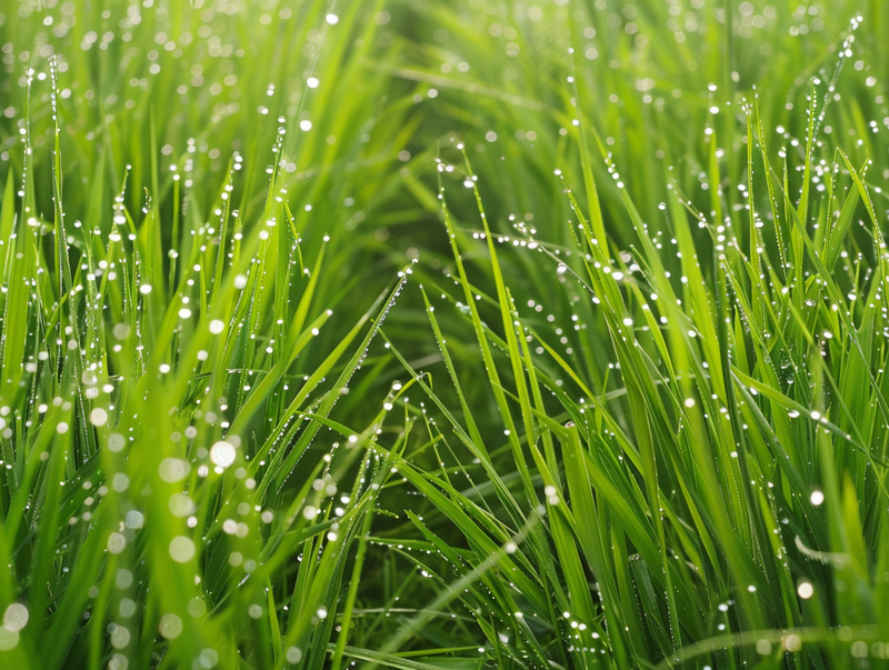  水稻苗绿色嫩枝摄影图