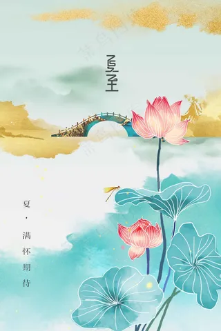 夏至节气传统活动海报