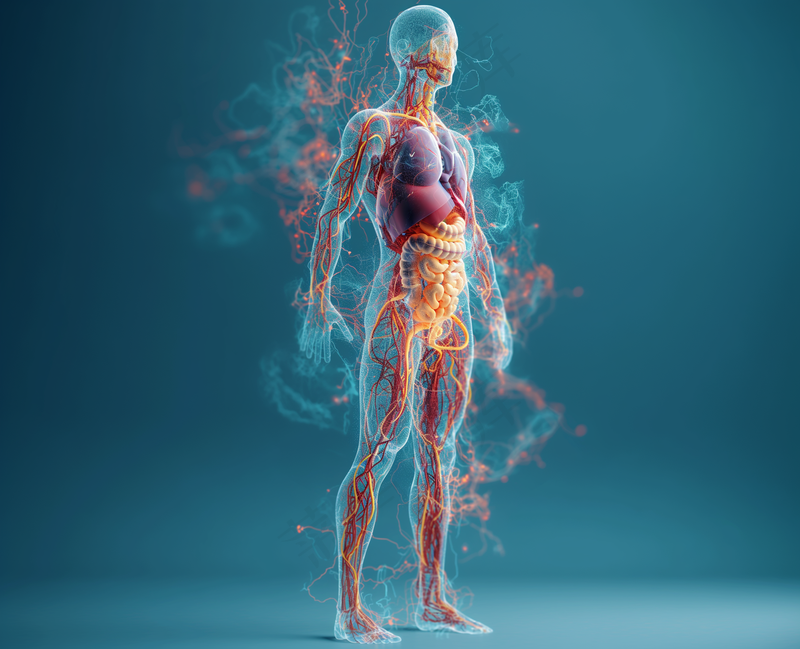 蓝色创意人体器官图