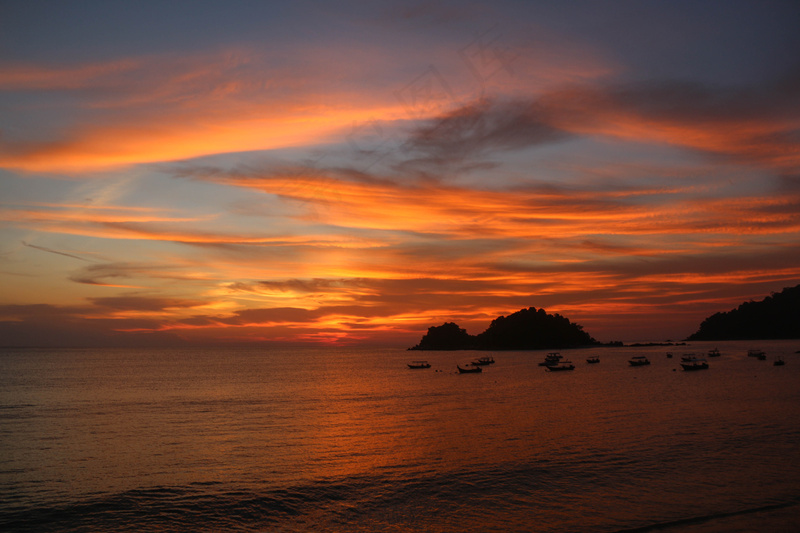 夕阳晚霞图片