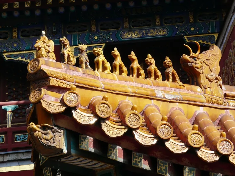 中式复古屋檐建筑