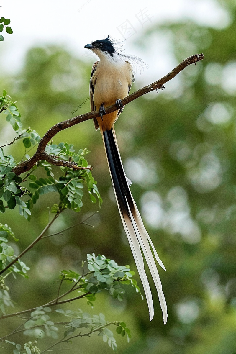 小鸟站在树枝上摄影图
