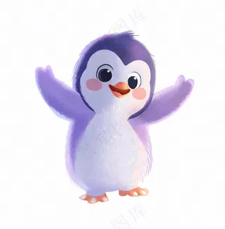 企鹅动物可爱卡通插画免抠