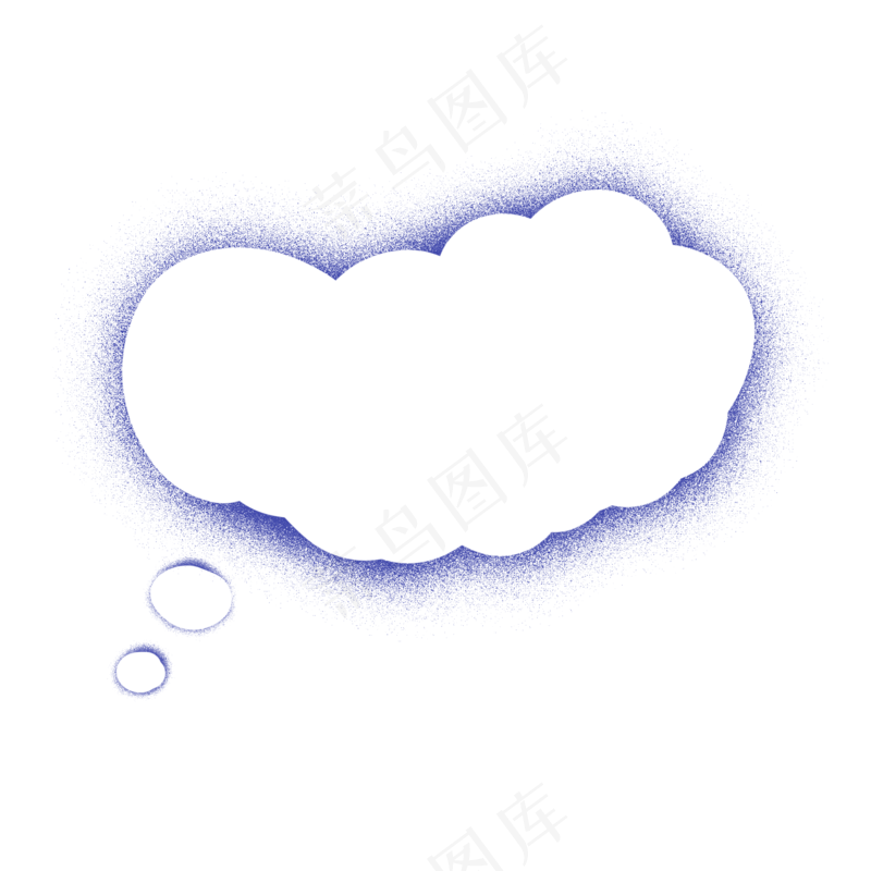 卡通聊天对话方框气泡可爱边框PNG透明免抠装饰图案 PS设计