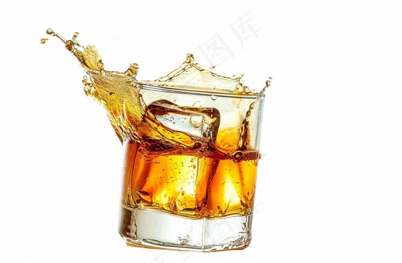 啤酒杯飞溅的水免抠(1344x880)