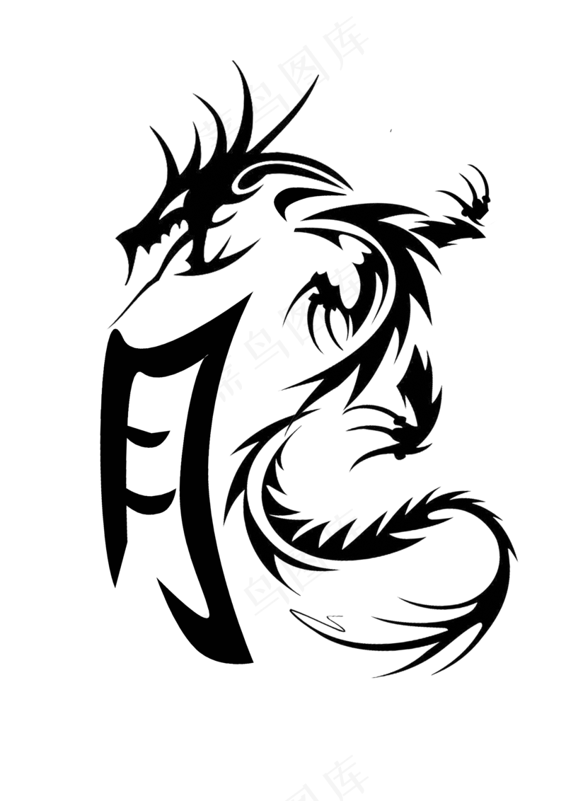 中国风金色龙元素古风水墨龙png免抠透明素材装饰图片PS素材