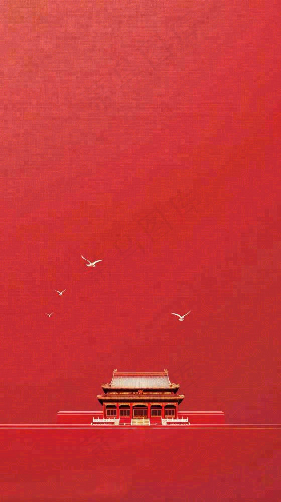 红色纹理背景节日喜庆国庆新年小年背景(816x1456)