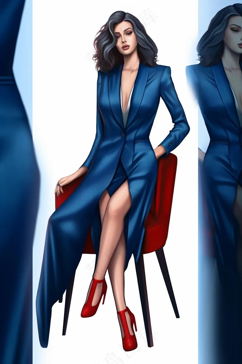 西服礼服定制手稿插画背景(2688x4032)