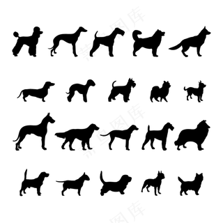 动物剪影矢量免扣AI素材